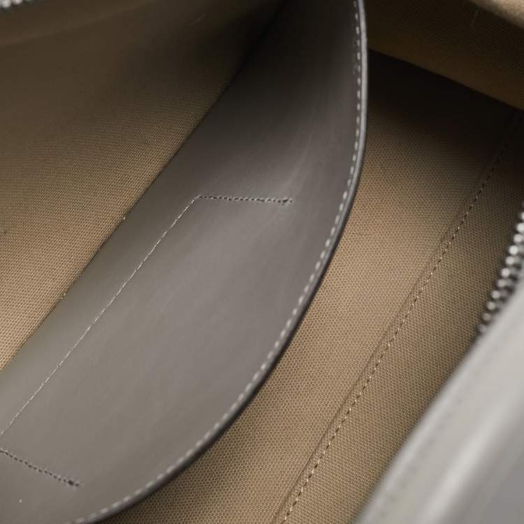 Pre Owned Givenchy Grey Leather Medium Antigona Soft Satchel