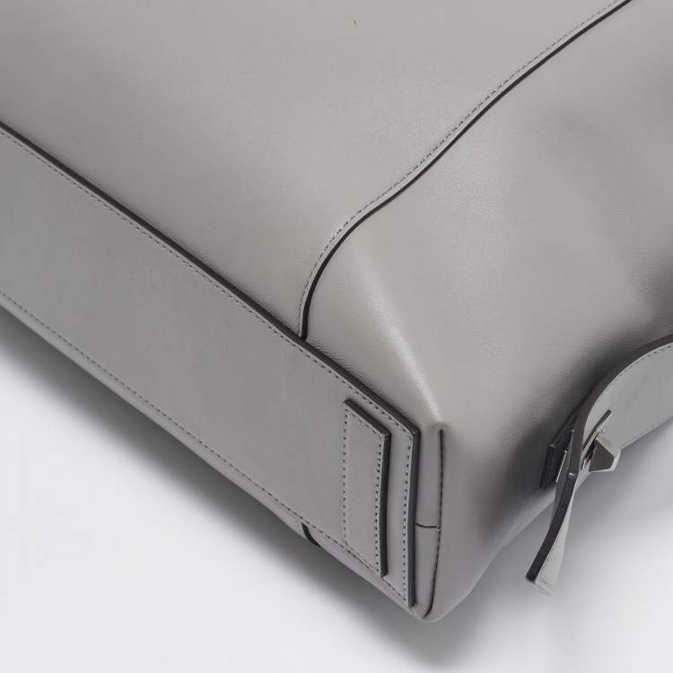 Pre Owned Givenchy Grey Leather Medium Antigona Soft Satchel