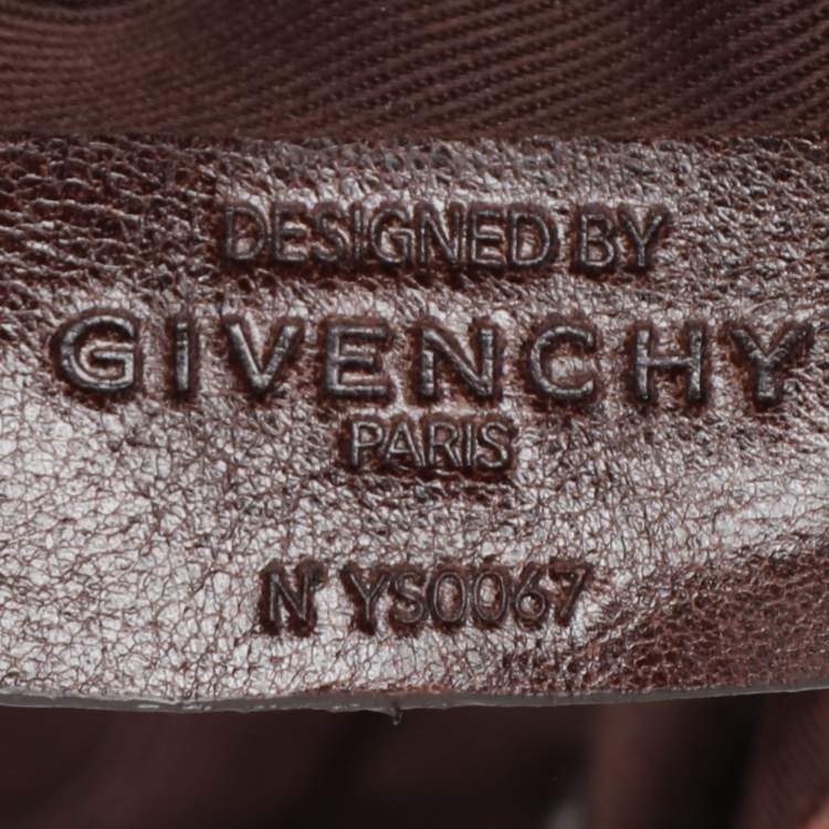 Pre Owned Givenchy Blue/Brown Fabric and Leather Shoulder Bag