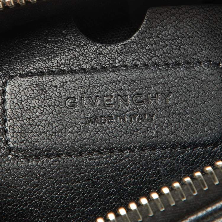Pre Owned Givenchy Black Leather Micro Antigona Shoulder Bag