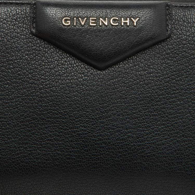 Pre Owned Givenchy Black Leather Micro Antigona Shoulder Bag