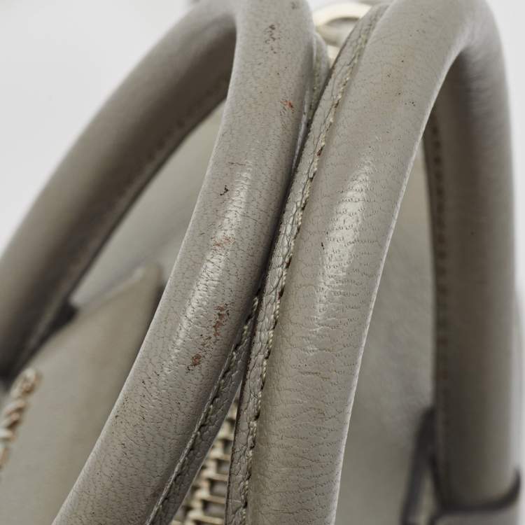Pre Owned Givenchy Grey Leather Mini Antigona Satchel