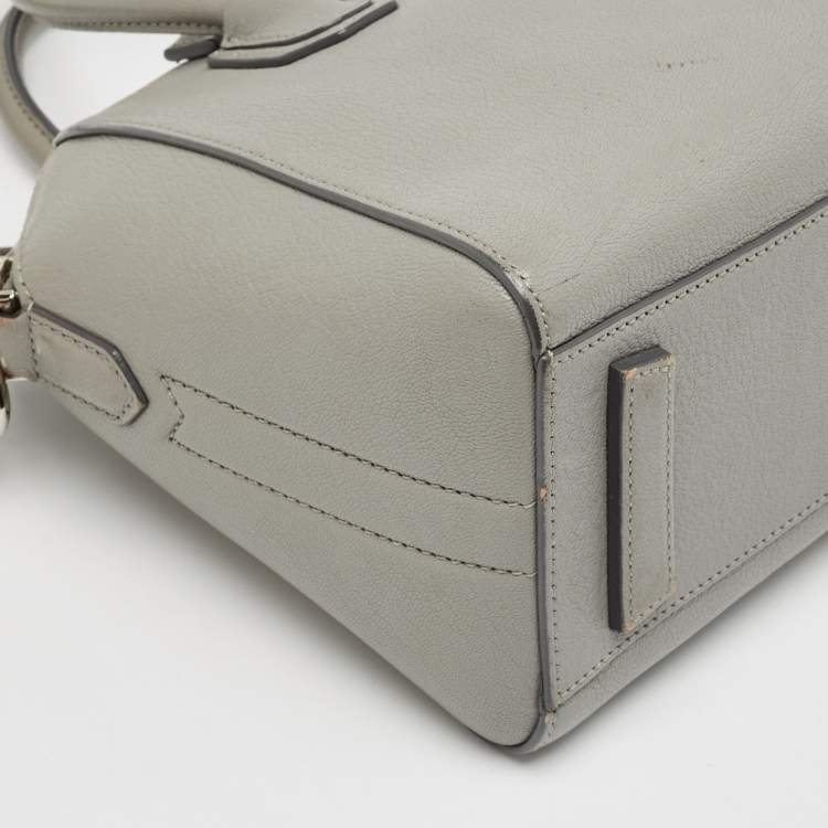 Pre Owned Givenchy Grey Leather Mini Antigona Satchel