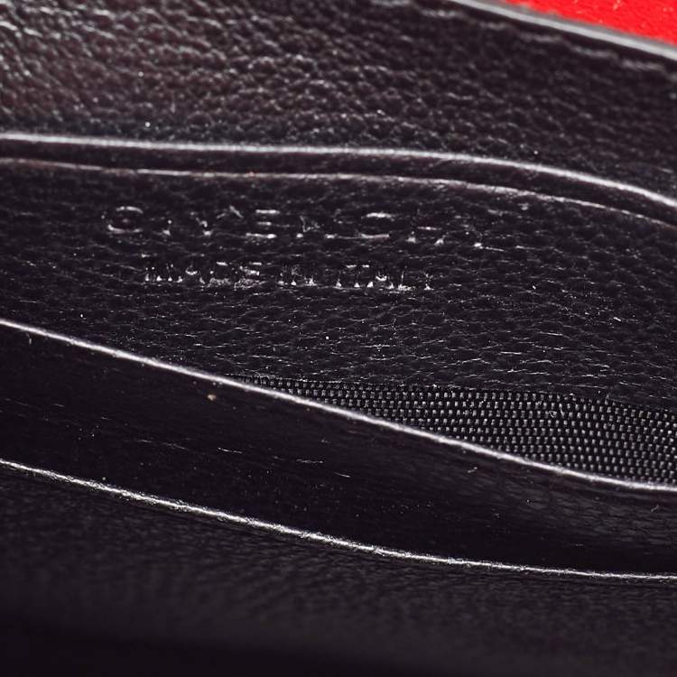 Pre Owned Givenchy Red Leather Nano Horizon Crossbody Bag
