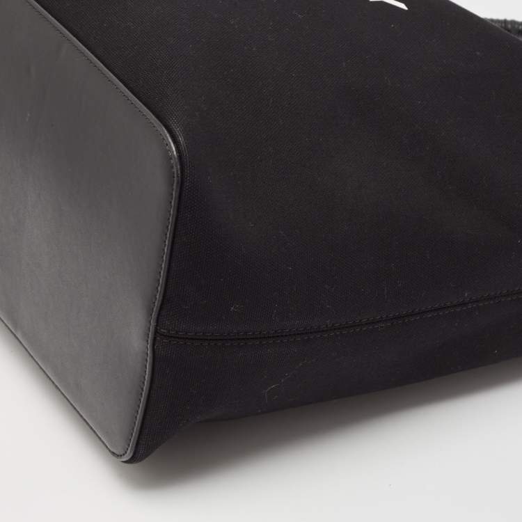 Pre Owned Givenchy Black Canvas and Leather Antigona Shopper Tote