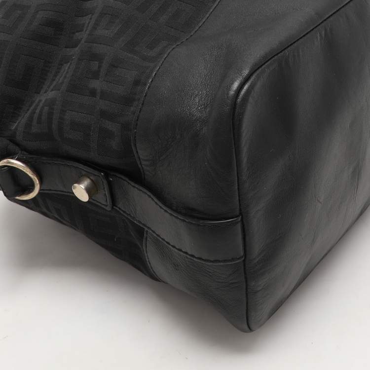 Pre Owned Givenchy Black Canvas and Leather Satchel