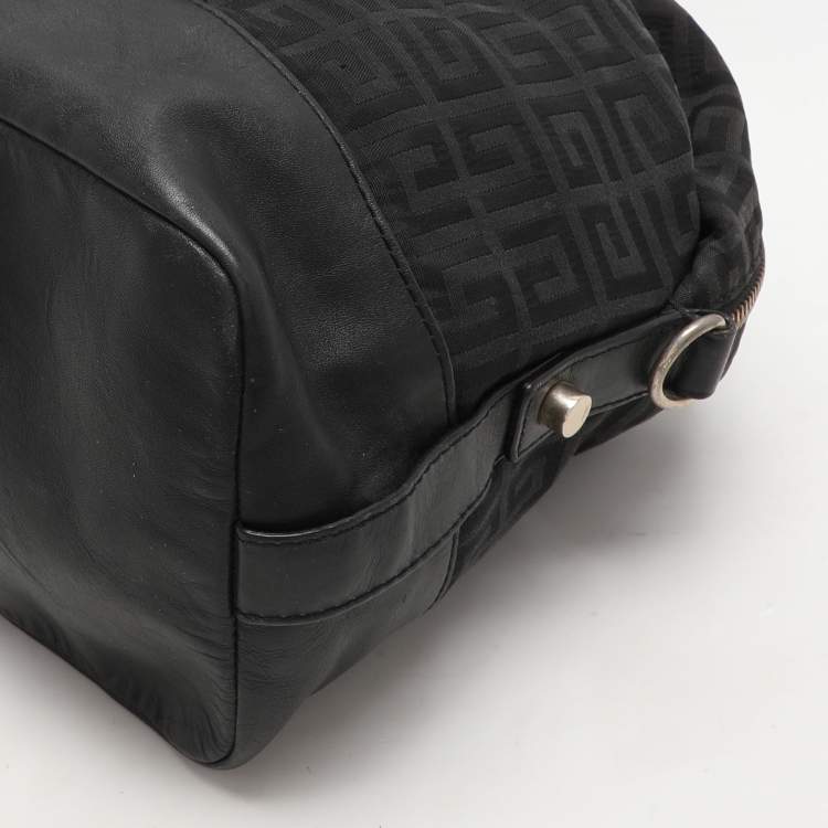 Pre Owned Givenchy Black Canvas and Leather Satchel