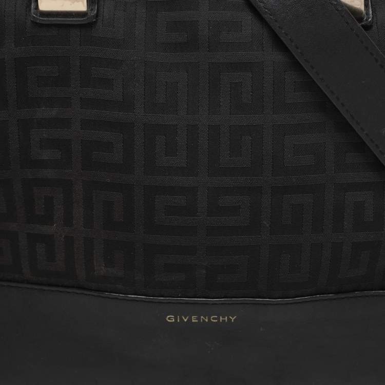 Pre Owned Givenchy Black Canvas and Leather Satchel