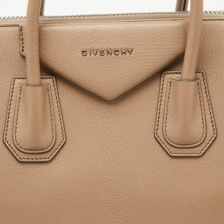 Pre Owned Givenchy Beige Leather Medium Antigona Satchel