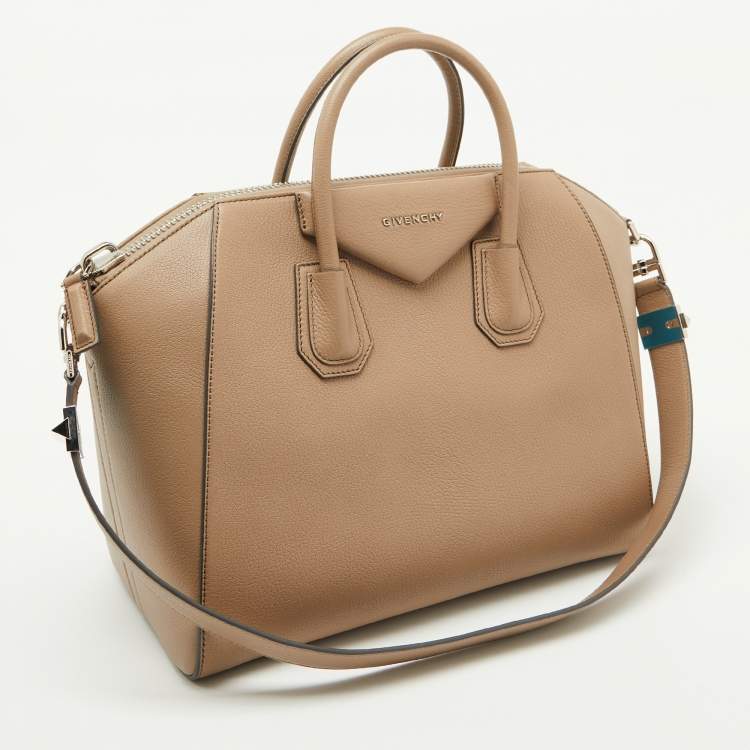 Pre Owned Givenchy Beige Leather Medium Antigona Satchel