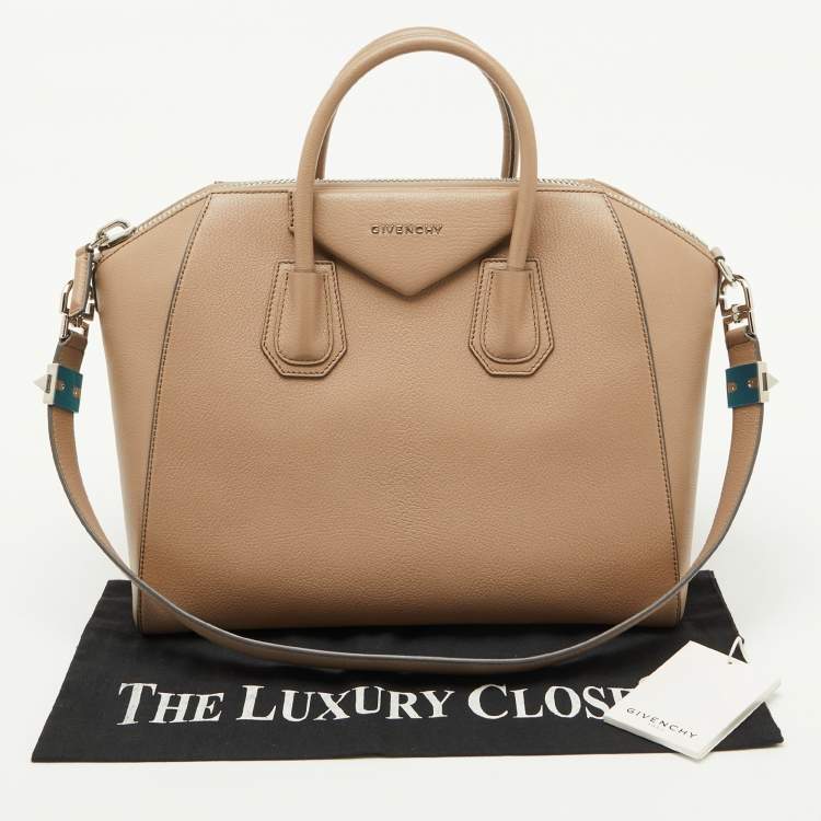 Pre Owned Givenchy Beige Leather Medium Antigona Satchel