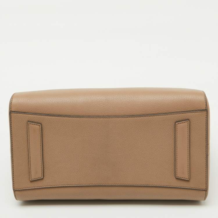 Pre Owned Givenchy Beige Leather Medium Antigona Satchel