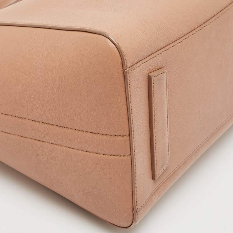 Pre Owned Givenchy Beige Leather Medium Antigona Satchel