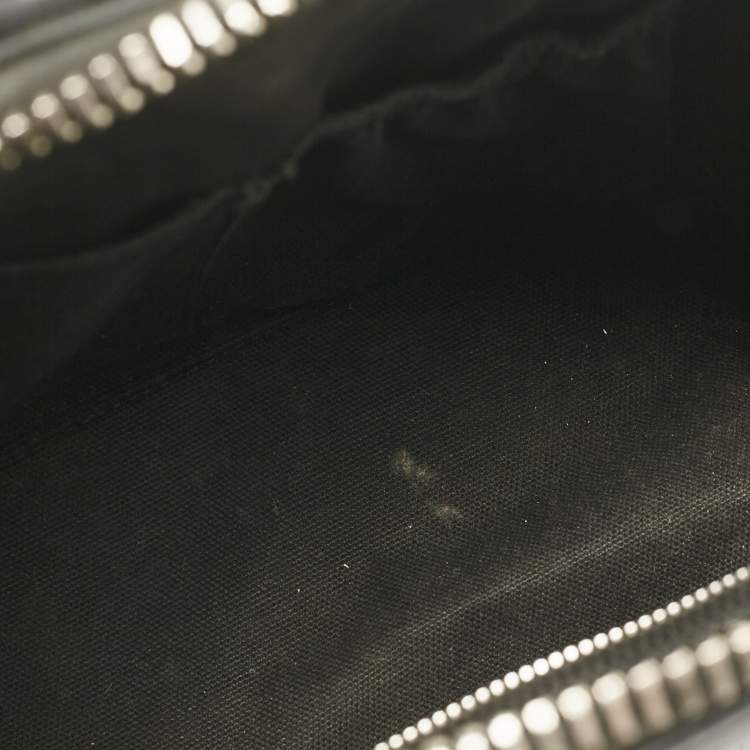 Pre Owned Givenchy Black Leather Mini Chain Embellished Antigona Satchel