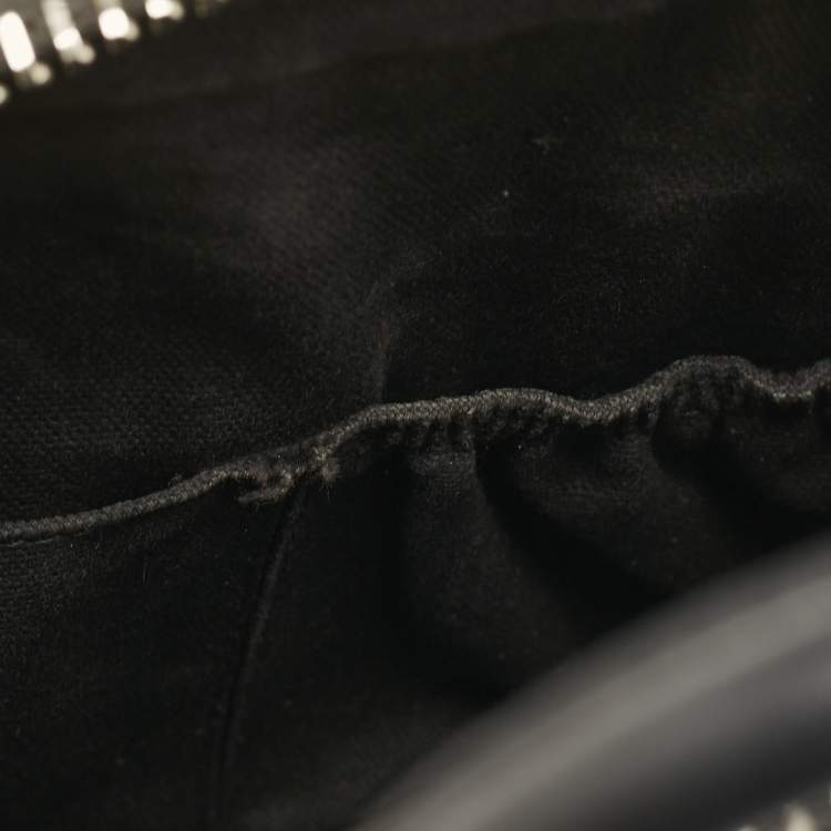 Pre Owned Givenchy Black Leather Mini Chain Embellished Antigona Satchel