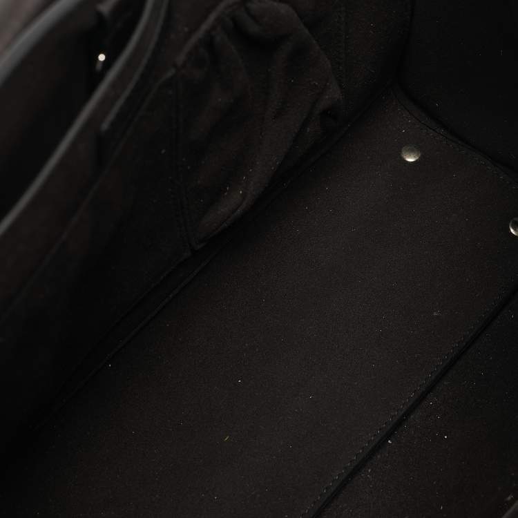 Pre Owned Givenchy Black Leather Shark Tooth Top Handle Bag