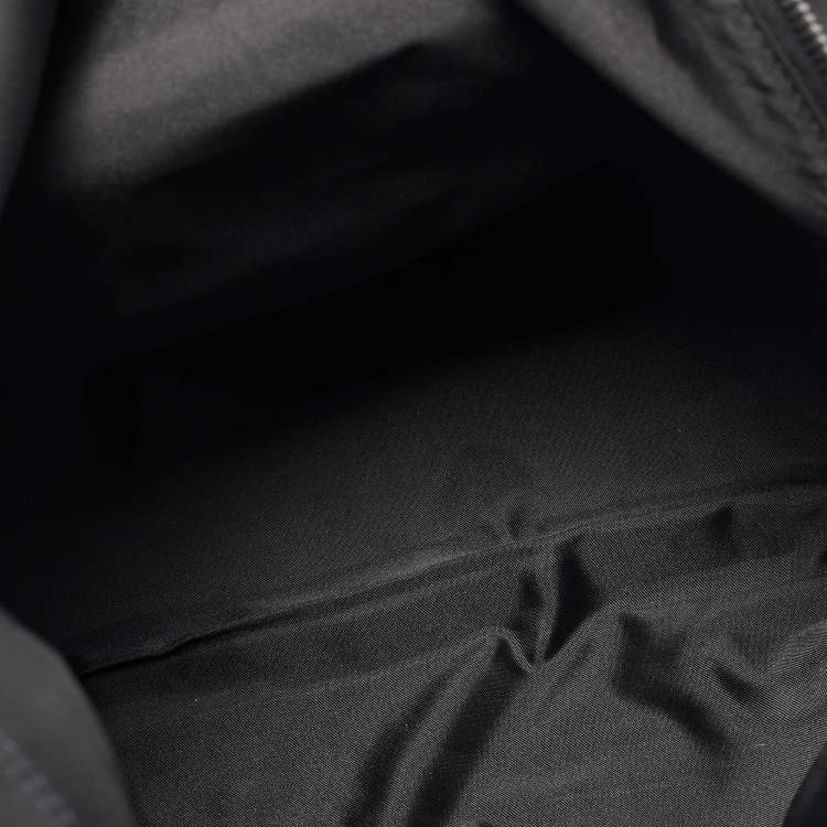 Pre Owned Givenchy Black Leather and Nylon Lion Print Backpack