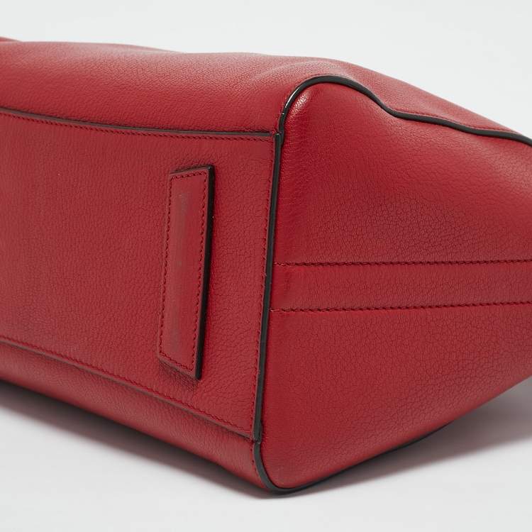 Pre Owned Givenchy Red Leather Small Antigona Satchel