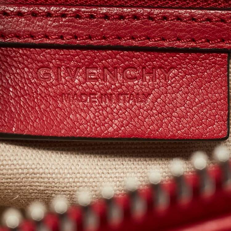 Pre Owned Givenchy Red Leather Small Antigona Satchel