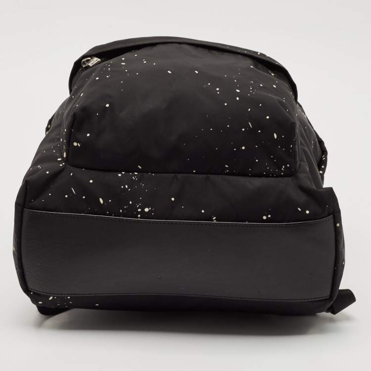 Pre Owned Givenchy Black/White Nylon Splatter Urban Backpack