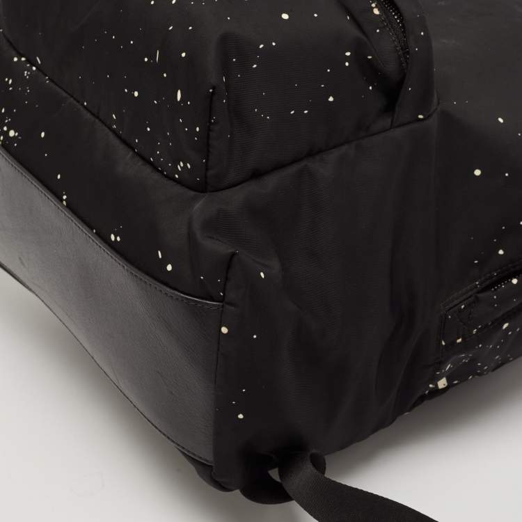 Pre Owned Givenchy Black/White Nylon Splatter Urban Backpack