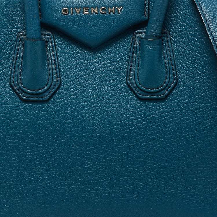 Pre Owned Givenchy Blue Leather Mini Antigona Satchel