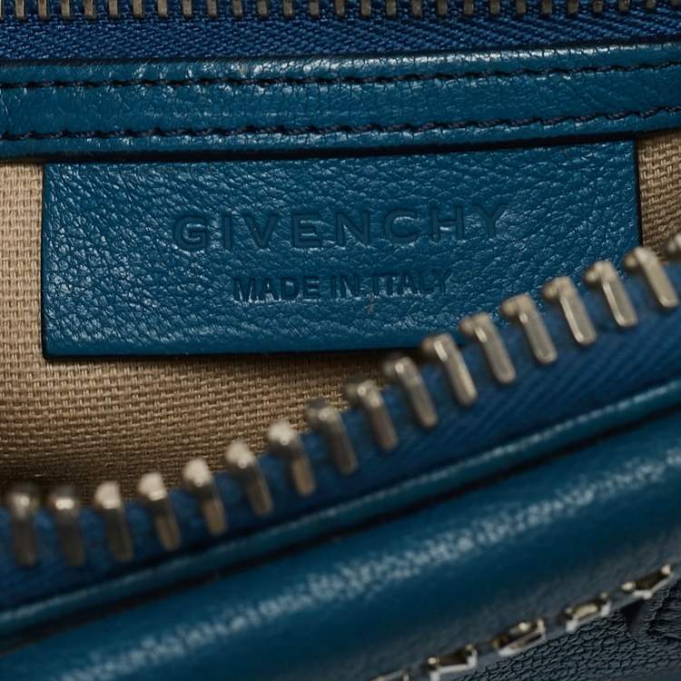 Pre Owned Givenchy Blue Leather Mini Antigona Satchel
