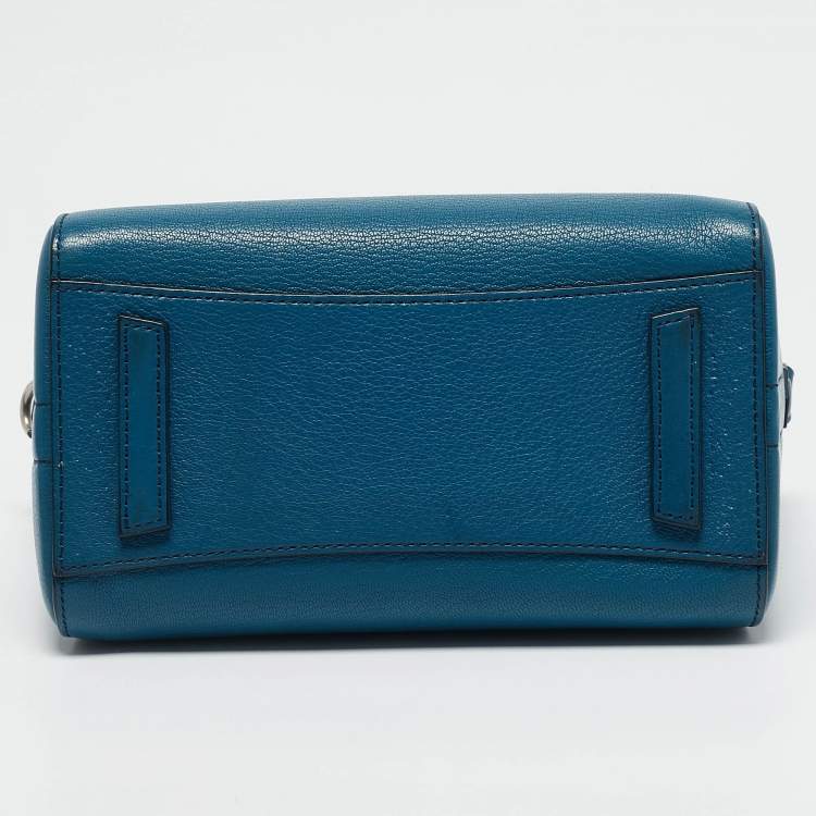 Pre Owned Givenchy Blue Leather Mini Antigona Satchel