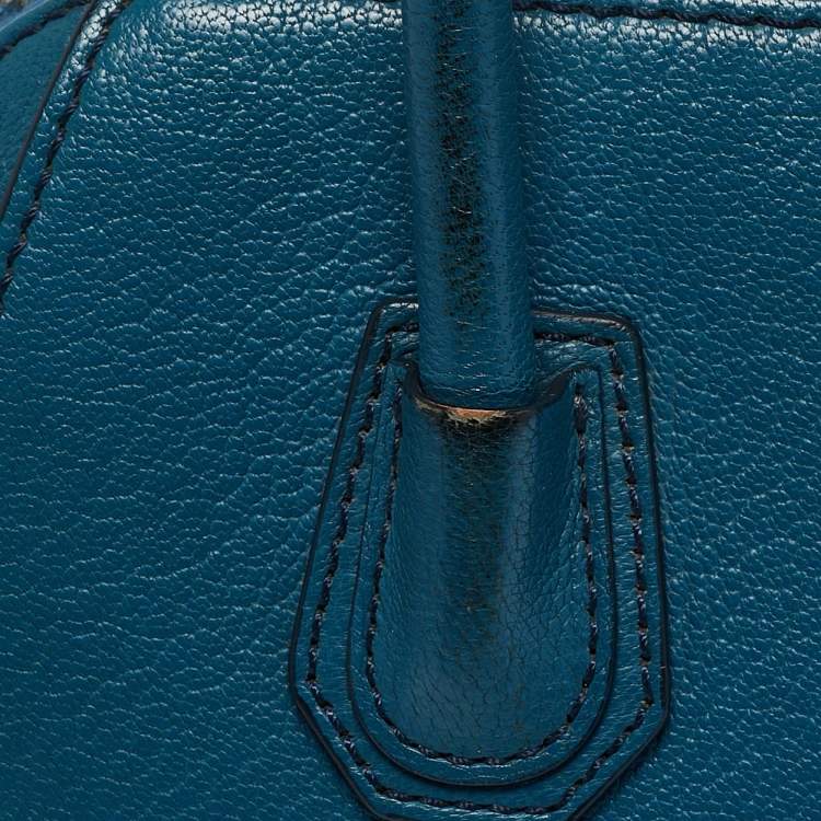 Pre Owned Givenchy Blue Leather Mini Antigona Satchel
