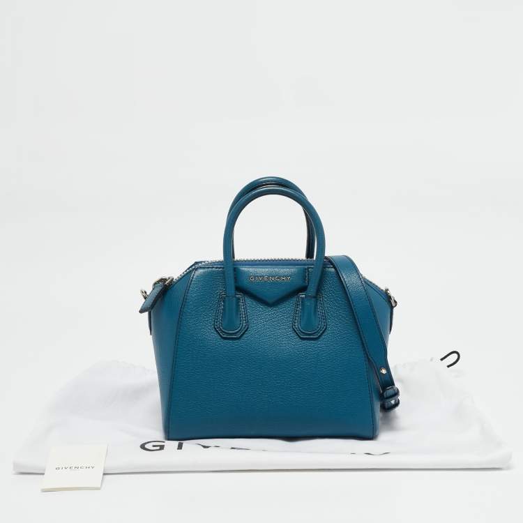 Pre Owned Givenchy Blue Leather Mini Antigona Satchel