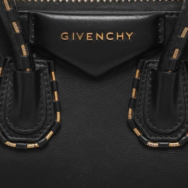 Pre Owned Givenchy Black Leather Mini Antigona Satchel