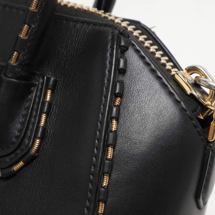 Pre Owned Givenchy Black Leather Mini Antigona Satchel