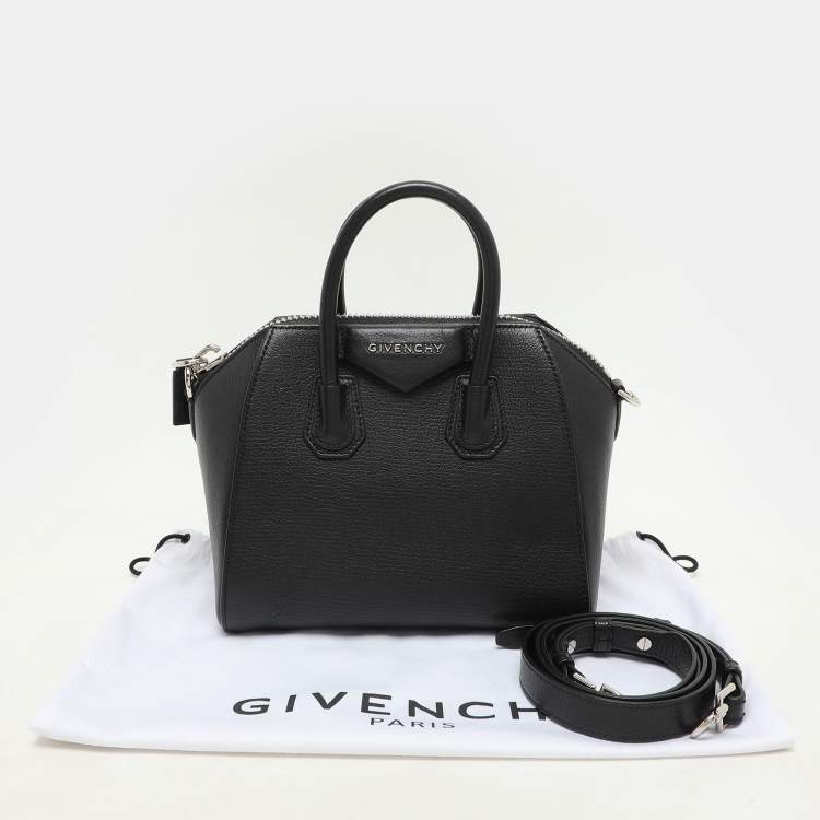 Pre Owned Givenchy Black Leather Mini Antigona Satchel