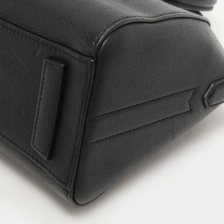 Pre Owned Givenchy Black Leather Mini Antigona Satchel