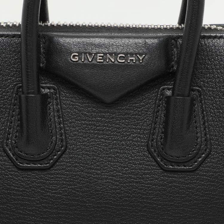 Pre Owned Givenchy Black Leather Mini Antigona Satchel
