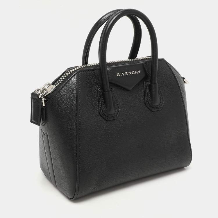 Pre Owned Givenchy Black Leather Mini Antigona Satchel