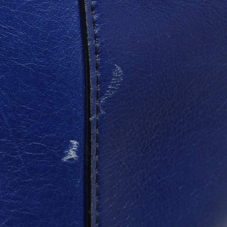 Pre Owned Givenchy Blue Leather 3D Stud Antigona Satchel
