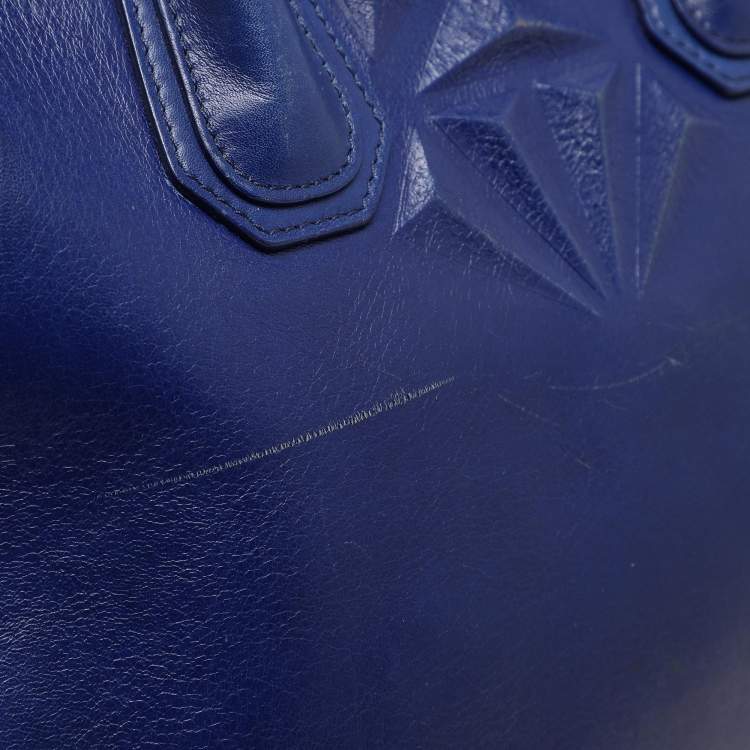 Pre Owned Givenchy Blue Leather 3D Stud Antigona Satchel