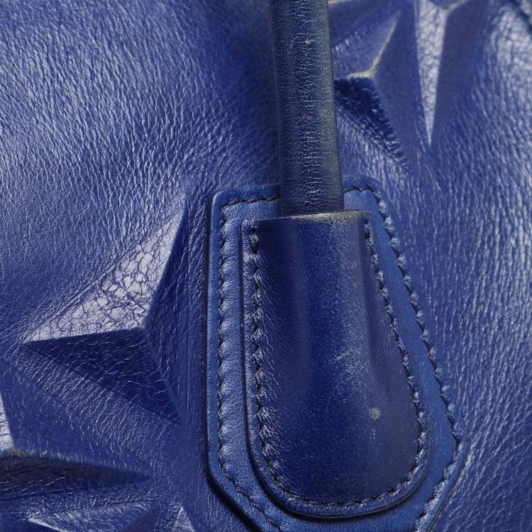 Pre Owned Givenchy Blue Leather 3D Stud Antigona Satchel
