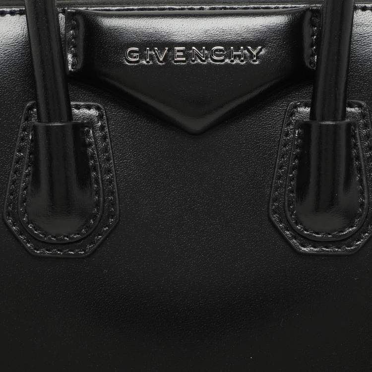 Pre Owned Givenchy Black Leather Mini Antigona Satchel