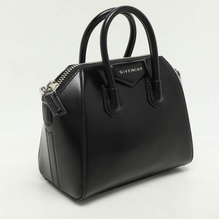 Pre Owned Givenchy Black Leather Mini Antigona Satchel