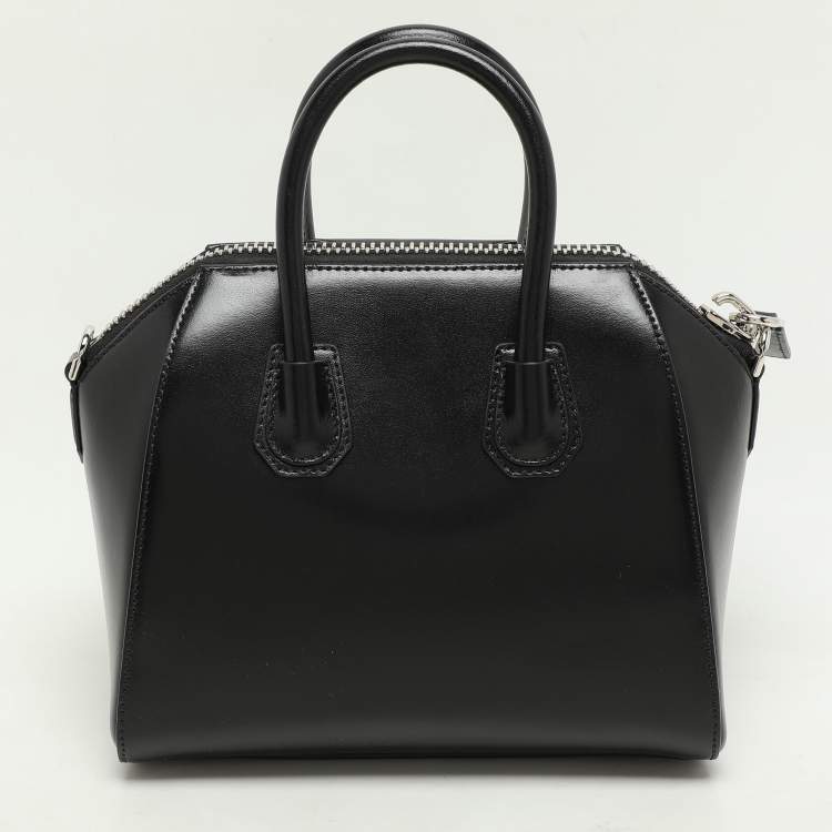 Pre Owned Givenchy Black Leather Mini Antigona Satchel