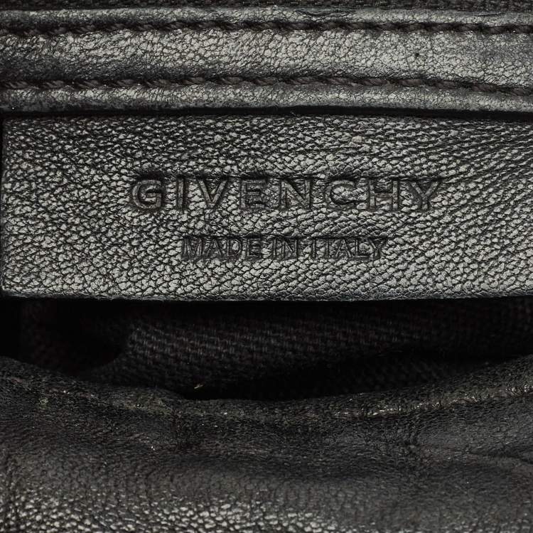 Pre Owned Givenchy Black Crinkled Leather Small Pandora Shoulder Bag