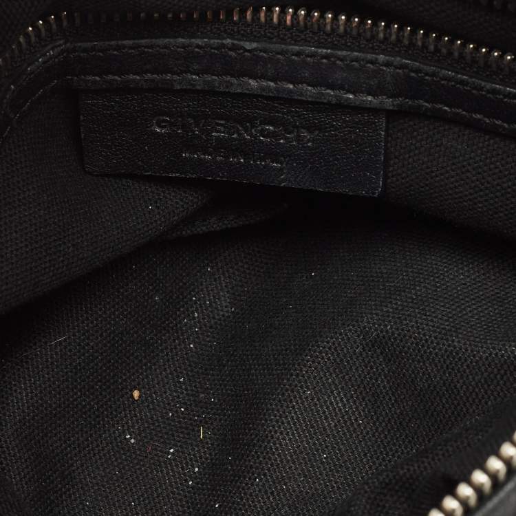 Pre Owned Givenchy Black Crinkled Leather Small Pandora Shoulder Bag