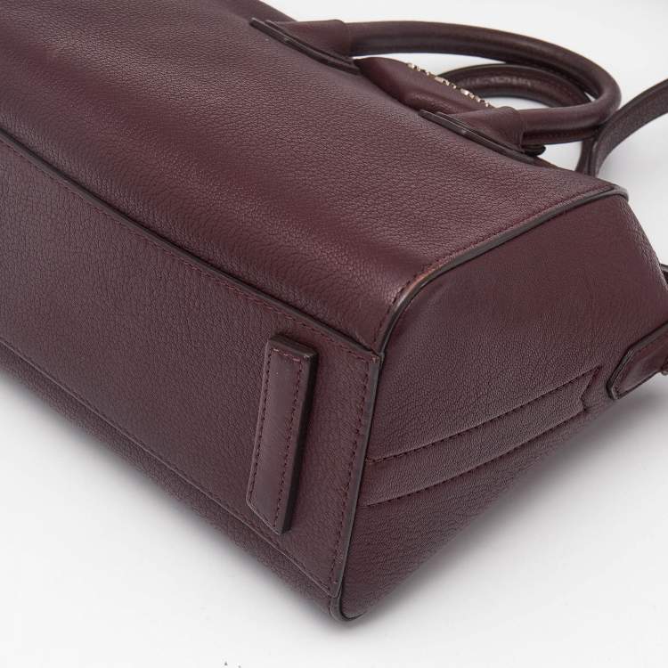 Pre Owned Givenchy Purple Leather Mini Antigona Satchel