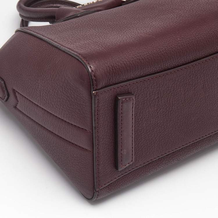 Pre Owned Givenchy Purple Leather Mini Antigona Satchel