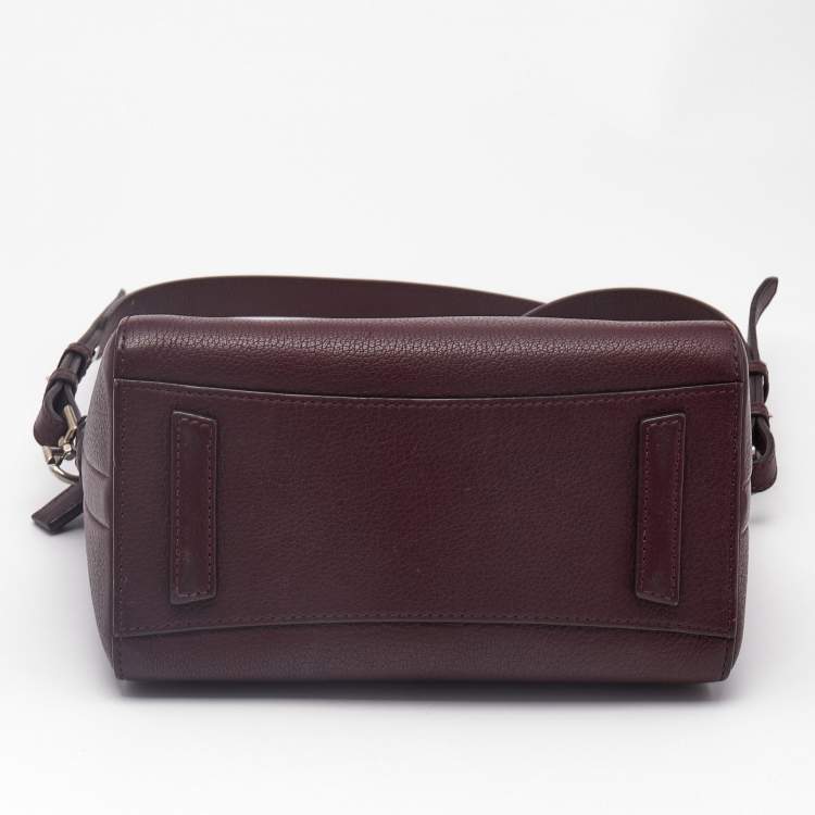 Pre Owned Givenchy Purple Leather Mini Antigona Satchel