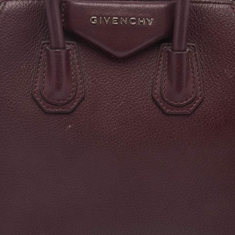 Pre Owned Givenchy Purple Leather Mini Antigona Satchel