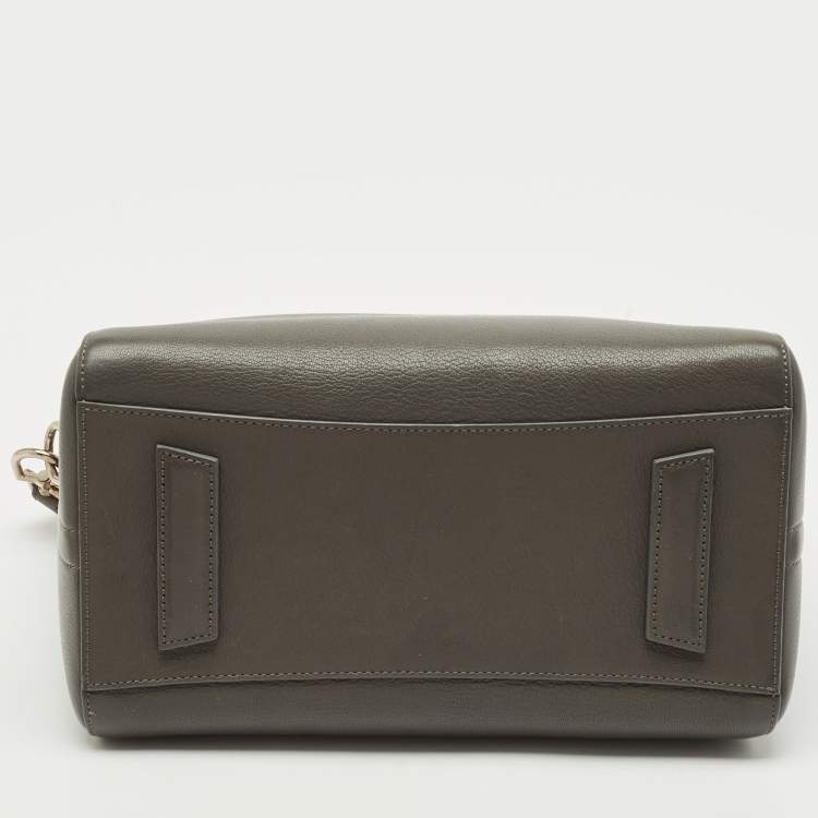 Pre Owned Givenchy Grey Leather Small Antigona Satchel