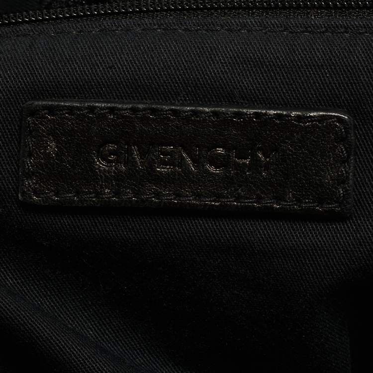 Pre Owned Givenchy Black Leather Multi Zip Satchel